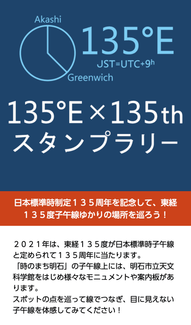 135°E×135thスタンプラリーのスクリーンショット 1